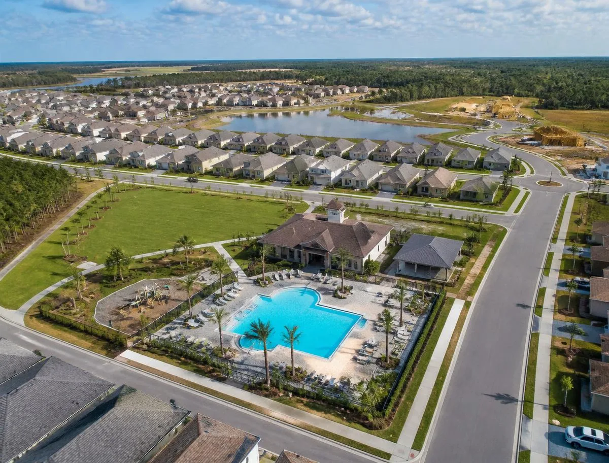 Aerial view of the community